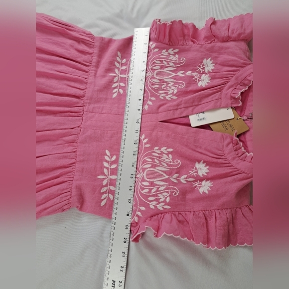 Fate Theadora Dress Pink Embroidered Size L NWT - Picture 11 of 14